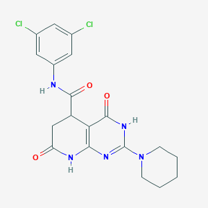 N-(3,5-dichlorophenyl)-4-hydroxy-7-oxo-2-(piperidin-1-yl)-5,6,7,8-tetrahydropyrido[2,3-d]pyrimidine-5-carboxamide