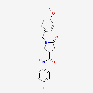 N-(4-fluorophenyl)-1-(4-methoxybenzyl)-5-oxopyrrolidine-3-carboxamide