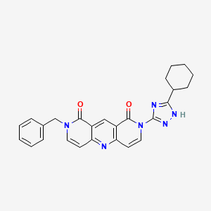 2-benzyl-8-(3-cyclohexyl-1H-1,2,4-triazol-5-yl)pyrido[4,3-b][1,6]naphthyridine-1,9(2H,8H)-dione