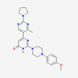 molecular formula C24H29N7O2 B11184495 2-(4-benzylpiperazin-1-yl)-4'-methyl-2'-pyrrolidin-1-yl-4,5'-bipyrimidin-6(1H)-one 