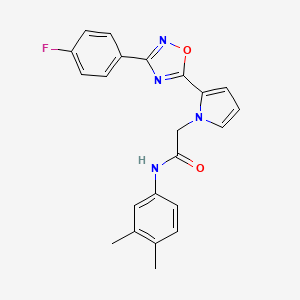 N-(3,4-dimethylphenyl)-2-{2-[3-(4-fluorophenyl)-1,2,4-oxadiazol-5-yl]-1H-pyrrol-1-yl}acetamide