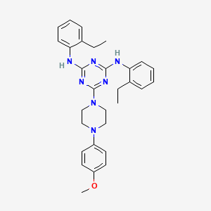 N,N'-bis(2-ethylphenyl)-6-[4-(4-methoxyphenyl)piperazin-1-yl]-1,3,5-triazine-2,4-diamine