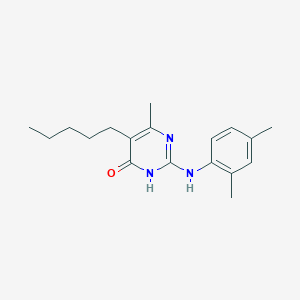 2-[(2,4-dimethylphenyl)amino]-6-methyl-5-pentylpyrimidin-4(3H)-one