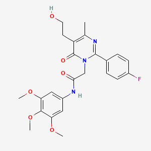 2-[2-(4-fluorophenyl)-5-(2-hydroxyethyl)-4-methyl-6-oxopyrimidin-1(6H)-yl]-N-(3,4,5-trimethoxyphenyl)acetamide