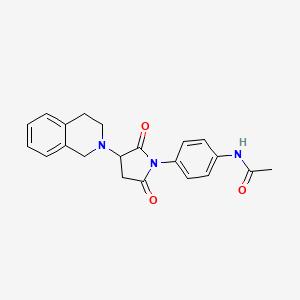 N-{4-[3-(3,4-dihydroisoquinolin-2(1H)-yl)-2,5-dioxopyrrolidin-1-yl]phenyl}acetamide