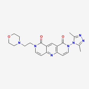 2-(3,5-dimethyl-4H-1,2,4-triazol-4-yl)-8-(2-morpholinoethyl)pyrido[4,3-b][1,6]naphthyridine-1,9(2H,8H)-dione