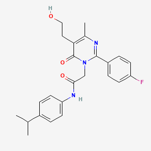 2-[2-(4-fluorophenyl)-5-(2-hydroxyethyl)-4-methyl-6-oxopyrimidin-1(6H)-yl]-N-[4-(propan-2-yl)phenyl]acetamide