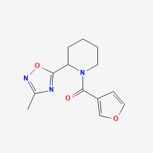 1-(Furan-3-carbonyl)-2-(3-methyl-1,2,4-oxadiazol-5-YL)piperidine