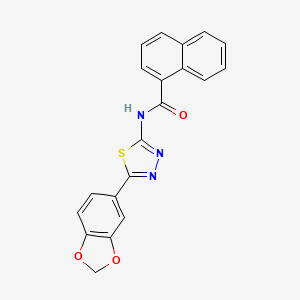 N-[5-(1,3-benzodioxol-5-yl)-1,3,4-thiadiazol-2-yl]naphthalene-1-carboxamide