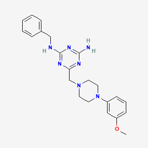 N-benzyl-6-{[4-(3-methoxyphenyl)piperazin-1-yl]methyl}-1,3,5-triazine-2,4-diamine