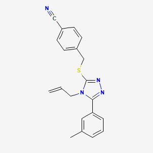 molecular formula C20H18N4S B11184687 4-({[5-(3-methylphenyl)-4-(prop-2-en-1-yl)-4H-1,2,4-triazol-3-yl]sulfanyl}methyl)benzonitrile 