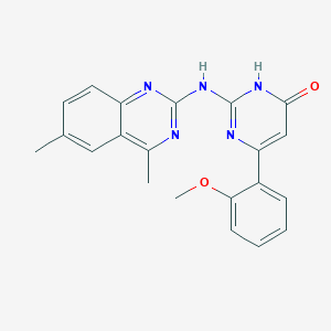 2-[(4,6-dimethylquinazolin-2-yl)amino]-6-(2-methoxyphenyl)pyrimidin-4(3H)-one