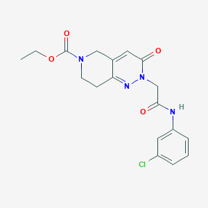 ethyl 2-{2-[(3-chlorophenyl)amino]-2-oxoethyl}-3-oxo-3,5,7,8-tetrahydropyrido[4,3-c]pyridazine-6(2H)-carboxylate