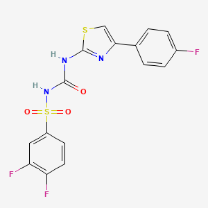 3,4-difluoro-N-{[4-(4-fluorophenyl)-1,3-thiazol-2-yl]carbamoyl}benzenesulfonamide