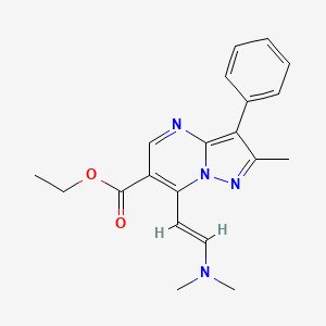 ethyl 7-[(E)-2-(dimethylamino)ethenyl]-2-methyl-3-phenylpyrazolo[1,5-a]pyrimidine-6-carboxylate