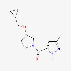 5-[3-(Cyclopropylmethoxy)pyrrolidine-1-carbonyl]-1,3-dimethyl-1H-pyrazole