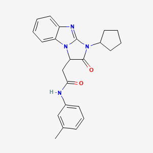 2-(1-cyclopentyl-2-oxo-2,3-dihydro-1H-imidazo[1,2-a]benzimidazol-3-yl)-N-(3-methylphenyl)acetamide