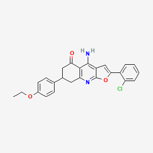 4-amino-2-(2-chlorophenyl)-7-(4-ethoxyphenyl)-7,8-dihydrofuro[2,3-b]quinolin-5(6H)-one