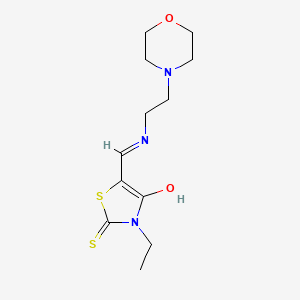 (5E)-3-ethyl-5-({[2-(morpholin-4-yl)ethyl]amino}methylidene)-2-thioxo-1,3-thiazolidin-4-one