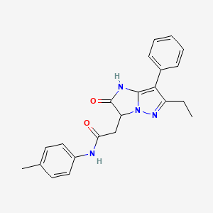 2-(6-ethyl-2-oxo-7-phenyl-2,3-dihydro-1H-imidazo[1,2-b]pyrazol-3-yl)-N-(4-methylphenyl)acetamide