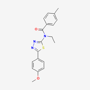 molecular formula C19H19N3O2S B11184827 N-ethyl-N-[5-(4-methoxyphenyl)-1,3,4-thiadiazol-2-yl]-4-methylbenzamide 