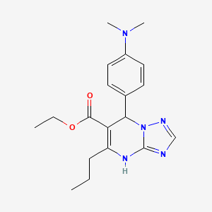 Ethyl 7-[4-(dimethylamino)phenyl]-5-propyl-4,7-dihydro[1,2,4]triazolo[1,5-a]pyrimidine-6-carboxylate