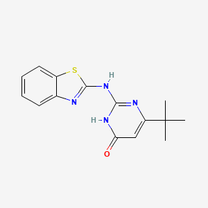 molecular formula C15H16N4OS B11184838 2-(1,3-benzothiazol-2-ylamino)-6-tert-butylpyrimidin-4(3H)-one 