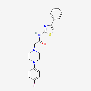 2-[4-(4-fluorophenyl)piperazin-1-yl]-N-(4-phenyl-1,3-thiazol-2-yl)acetamide