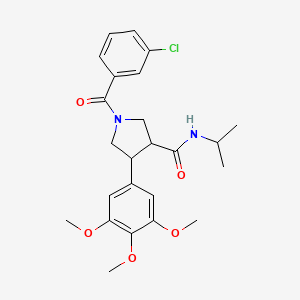 1-(3-Chlorobenzoyl)-N-(propan-2-YL)-4-(3,4,5-trimethoxyphenyl)pyrrolidine-3-carboxamide