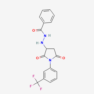 N'-{2,5-dioxo-1-[3-(trifluoromethyl)phenyl]pyrrolidin-3-yl}benzohydrazide