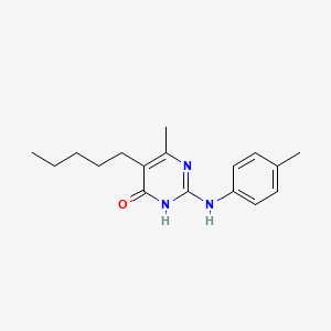 6-methyl-2-[(4-methylphenyl)amino]-5-pentylpyrimidin-4(3H)-one