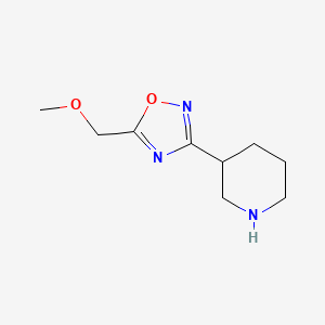 molecular formula C9H15N3O2 B11184921 3-[5-(Methoxymethyl)-1,2,4-oxadiazol-3-yl]piperidine 