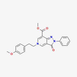 methyl 5-[2-(4-methoxyphenyl)ethyl]-3-oxo-2-phenyl-3,5-dihydro-2H-pyrazolo[4,3-c]pyridine-7-carboxylate