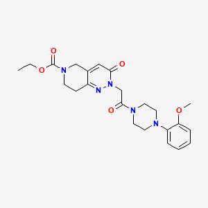 ethyl 2-{2-[4-(2-methoxyphenyl)piperazin-1-yl]-2-oxoethyl}-3-oxo-3,5,7,8-tetrahydropyrido[4,3-c]pyridazine-6(2H)-carboxylate