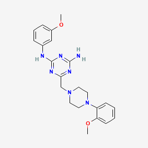 N-(3-methoxyphenyl)-6-{[4-(2-methoxyphenyl)piperazin-1-yl]methyl}-1,3,5-triazine-2,4-diamine