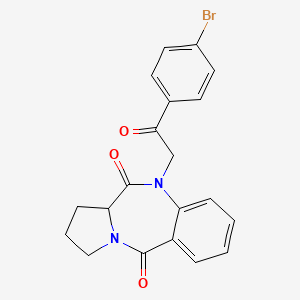 10-[2-(4-bromophenyl)-2-oxoethyl]-2,3-dihydro-1H-pyrrolo[2,1-c][1,4]benzodiazepine-5,11(10H,11aH)-dione