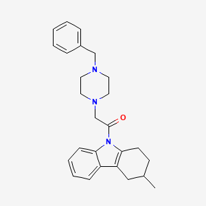 2-(4-benzylpiperazin-1-yl)-1-(3-methyl-1,2,3,4-tetrahydro-9H-carbazol-9-yl)ethanone