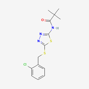 N-(5-((2-chlorobenzyl)thio)-1,3,4-thiadiazol-2-yl)pivalamide