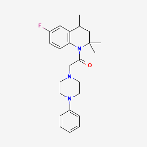 1-(6-fluoro-2,2,4-trimethyl-3,4-dihydroquinolin-1(2H)-yl)-2-(4-phenylpiperazin-1-yl)ethanone