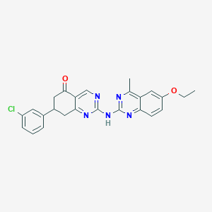 7-(3-chlorophenyl)-2-[(6-ethoxy-4-methylquinazolin-2-yl)amino]-7,8-dihydroquinazolin-5(6H)-one