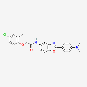 2-(4-chloro-2-methylphenoxy)-N-{2-[4-(dimethylamino)phenyl]-1,3-benzoxazol-5-yl}acetamide