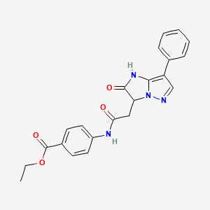 ethyl 4-{[(2-oxo-7-phenyl-2,3-dihydro-1H-imidazo[1,2-b]pyrazol-3-yl)acetyl]amino}benzoate