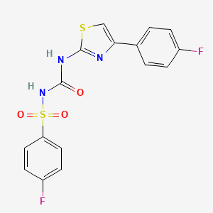 4-(4-Fluorophenyl)-2-[({[(4-fluorophenyl)sulfonyl]amino}carbonyl)amino]-1,3-thiazole