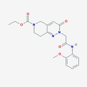 ethyl 2-{2-[(2-methoxyphenyl)amino]-2-oxoethyl}-3-oxo-3,5,7,8-tetrahydropyrido[4,3-c]pyridazine-6(2H)-carboxylate