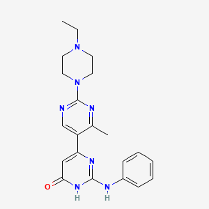 2'-(4-ethylpiperazin-1-yl)-4'-methyl-2-(phenylamino)-4,5'-bipyrimidin-6(1H)-one