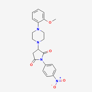 3-[4-(2-Methoxyphenyl)piperazin-1-yl]-1-(4-nitrophenyl)pyrrolidine-2,5-dione