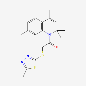 2-[(5-methyl-1,3,4-thiadiazol-2-yl)sulfanyl]-1-(2,2,4,7-tetramethylquinolin-1(2H)-yl)ethanone