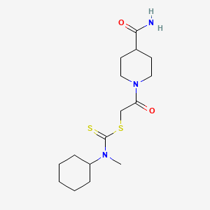 2-(4-Carbamoylpiperidin-1-yl)-2-oxoethyl cyclohexyl(methyl)carbamodithioate