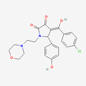 4-[(4-chlorophenyl)carbonyl]-3-hydroxy-5-(4-hydroxyphenyl)-1-[2-(morpholin-4-yl)ethyl]-1,5-dihydro-2H-pyrrol-2-one