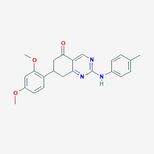 molecular formula C23H23N3O3 B11185014 7-(2,4-dimethoxyphenyl)-2-[(4-methylphenyl)amino]-7,8-dihydroquinazolin-5(6H)-one 